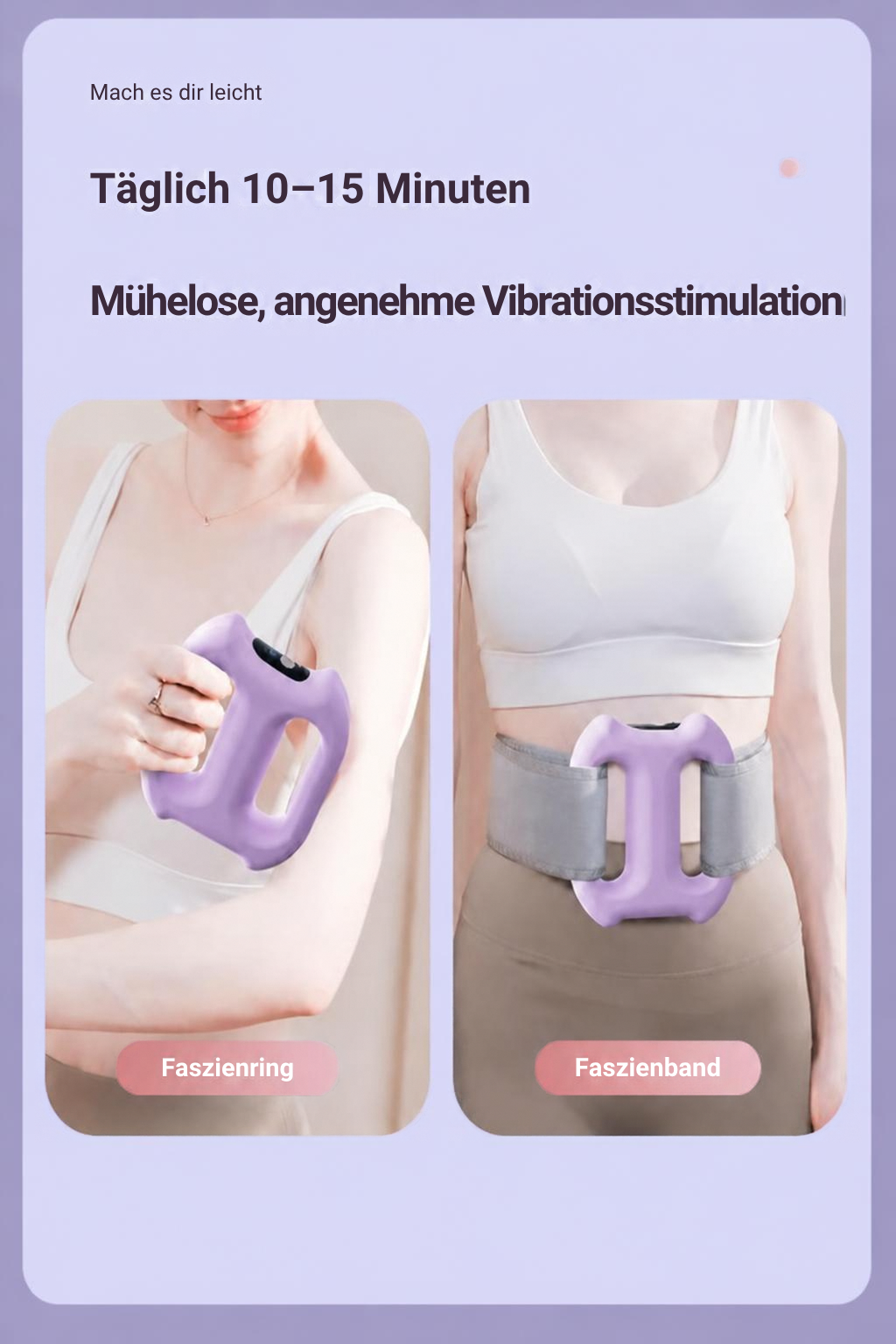 Massagegerät "Serenity" 6-in-1 Kabelloses mit Gurt für Nacken, Rücken & Beine